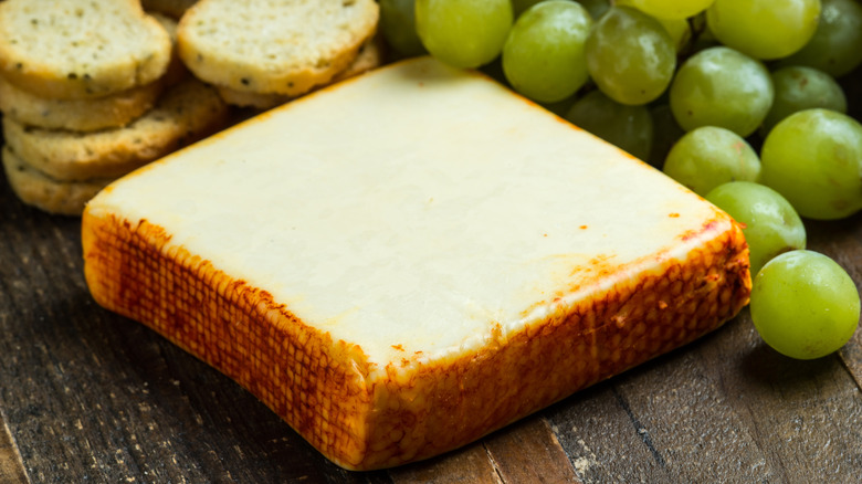block of muenster cheese
