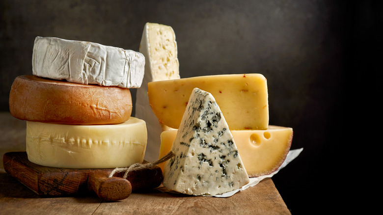 various premium cheeses