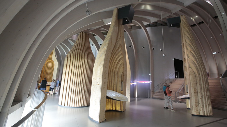 Interior of bordeaux wine museum