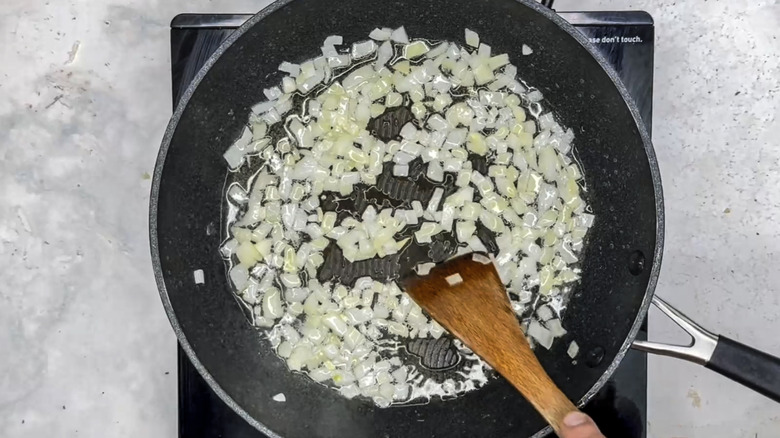 Onion in frying pan