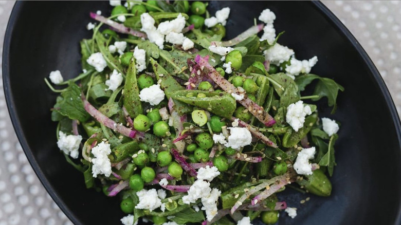 spring pea and feta salad