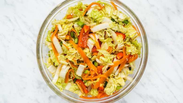 cabbage salad with dressing 