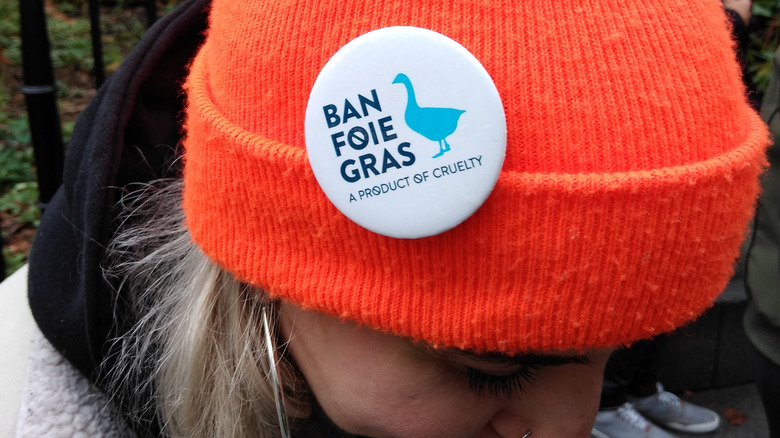 protester against foie gras