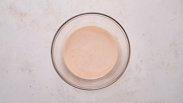 buttermilk mixture in bowl