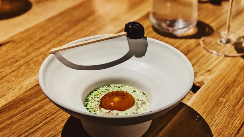 Audrey egg yolk dish