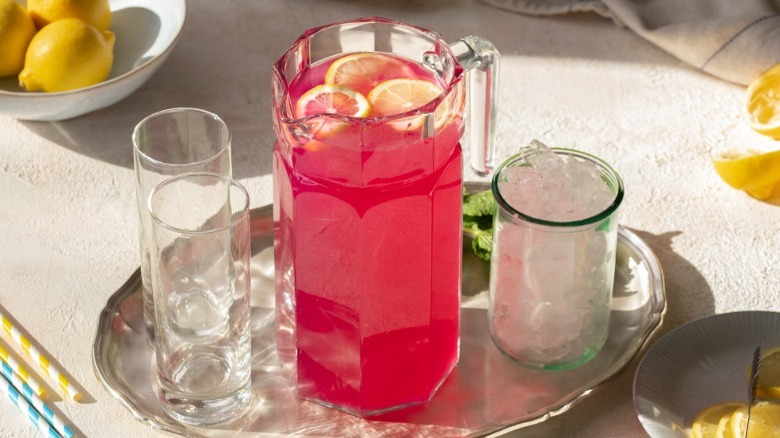 pink lemonade pitcher