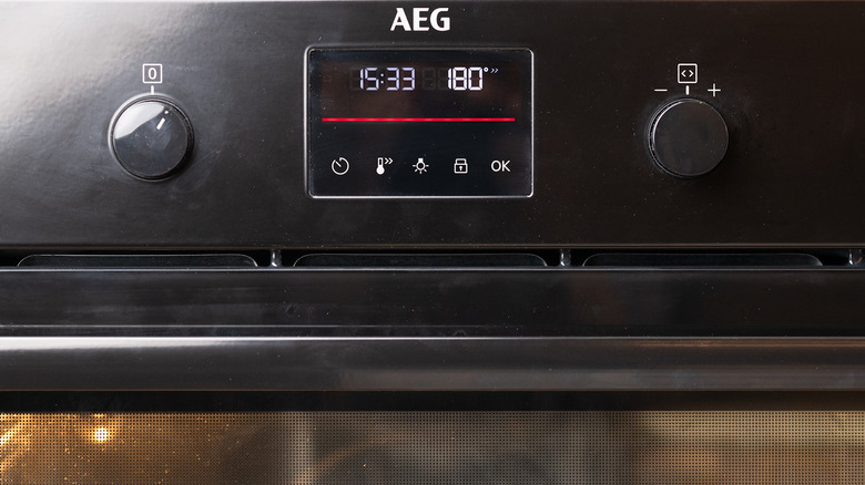 preheating an oven