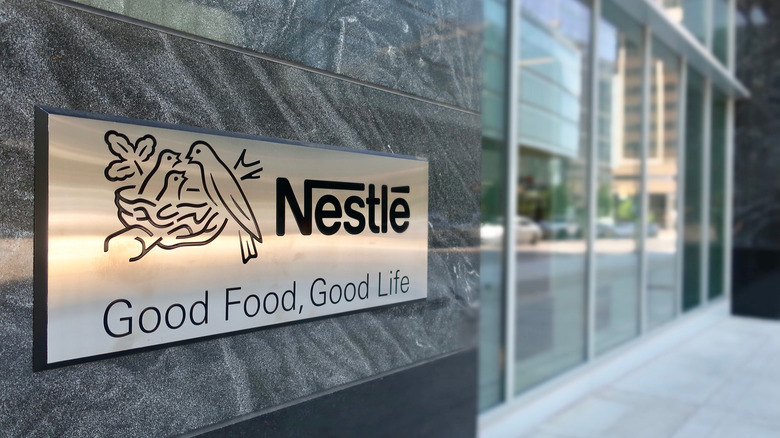 Sign on Nestlé building