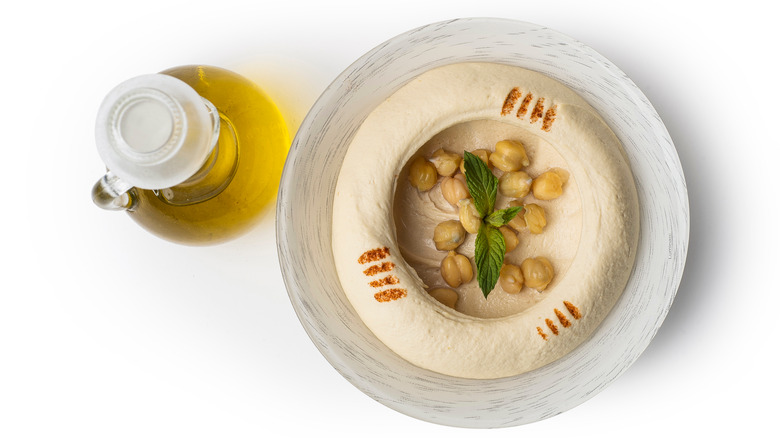 A bowl of hummus