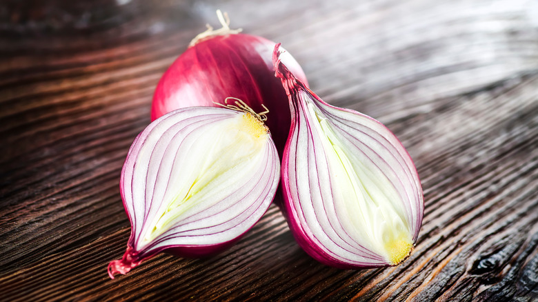 sliced and whole shallots