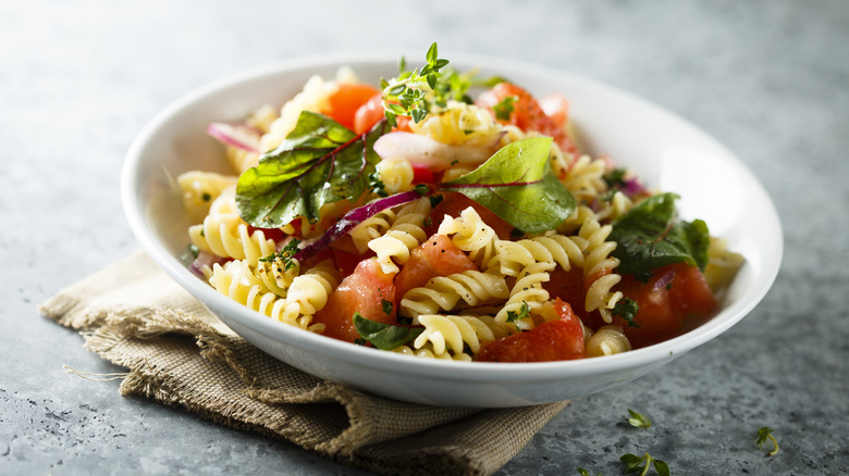 bowl of pasta salad