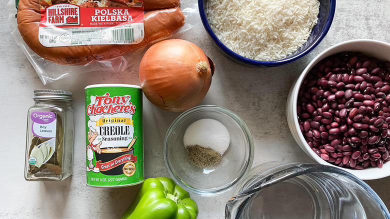 red beans and rice ingredients