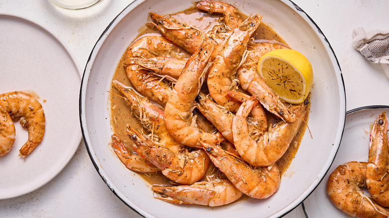 barbecue shrimp in bowl