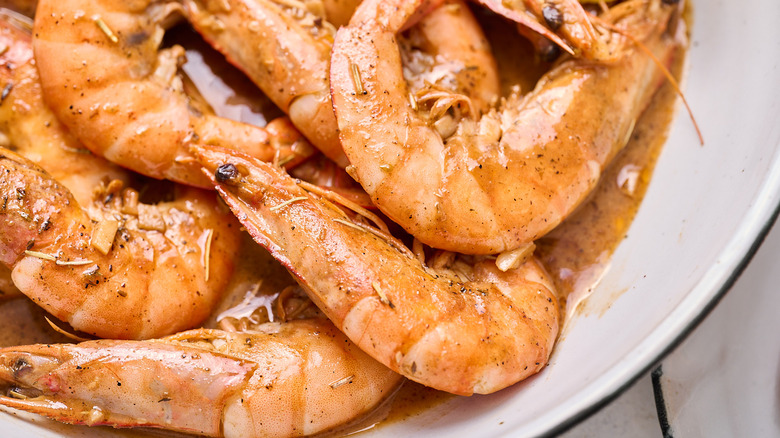 barbecue shrimp in bowl