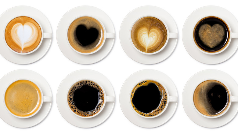 Various types of coffee