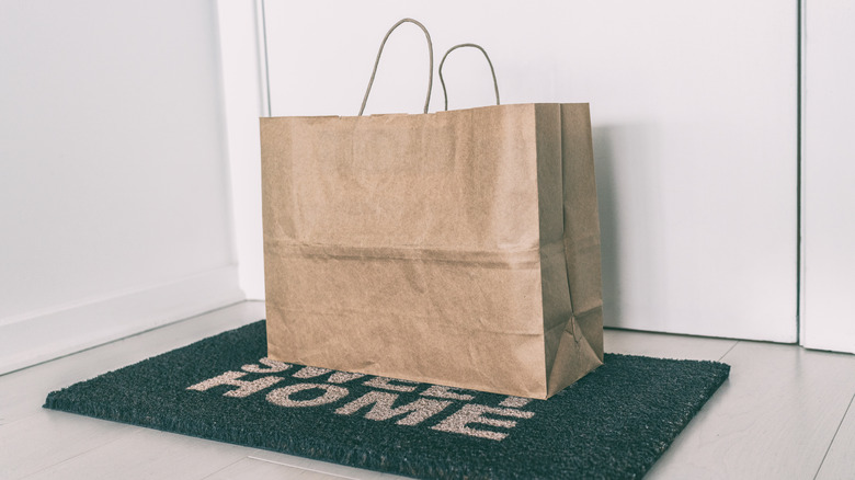 Takeout bag left on doorstep