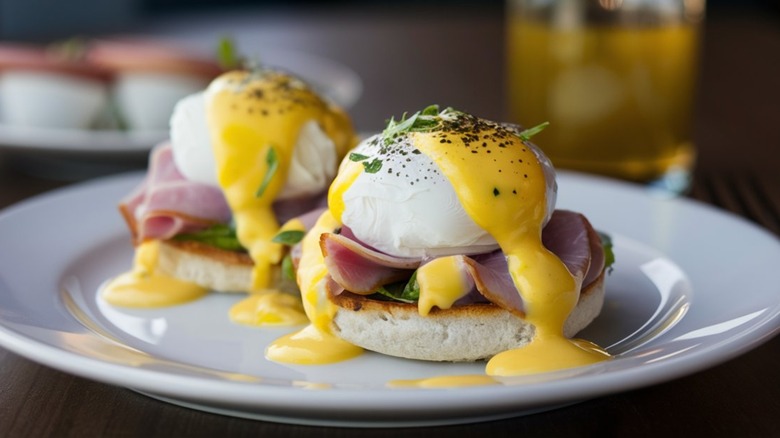 plate of eggs benedict