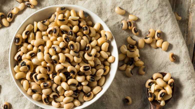 black-eyed peas bowl spoon