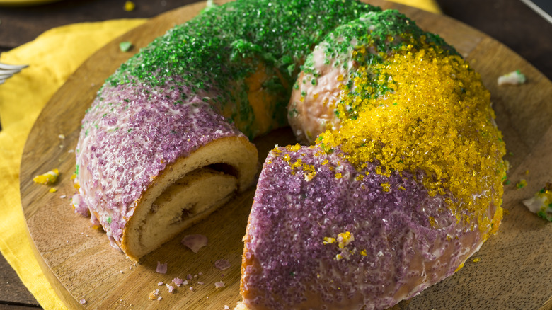 colorful king cake sprinkles