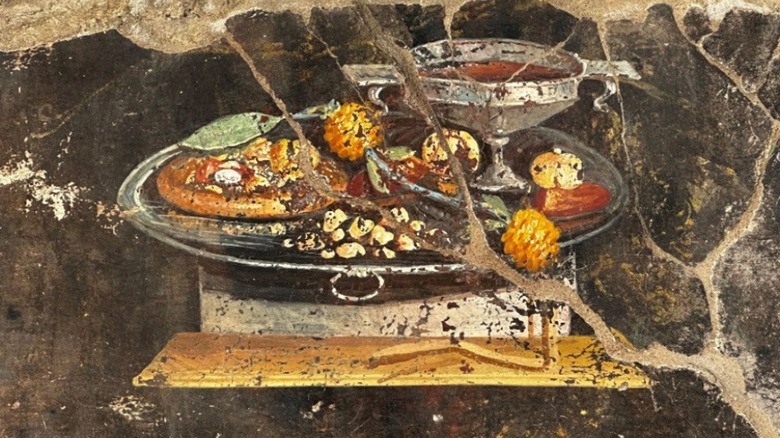 Pompeii fresco of food