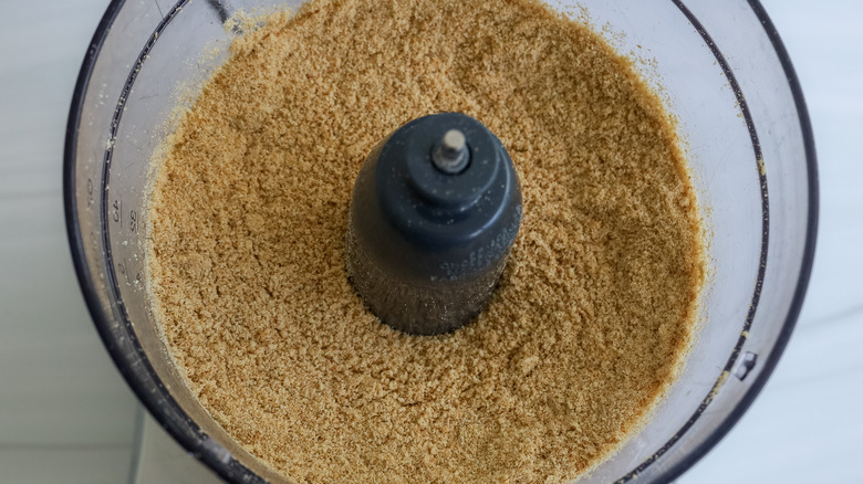 graham crackers crushed in a food processor