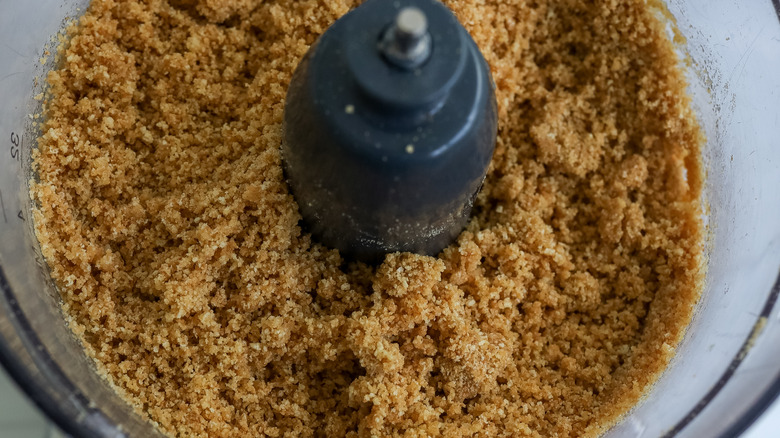 crust ingredients mixed in a food processor