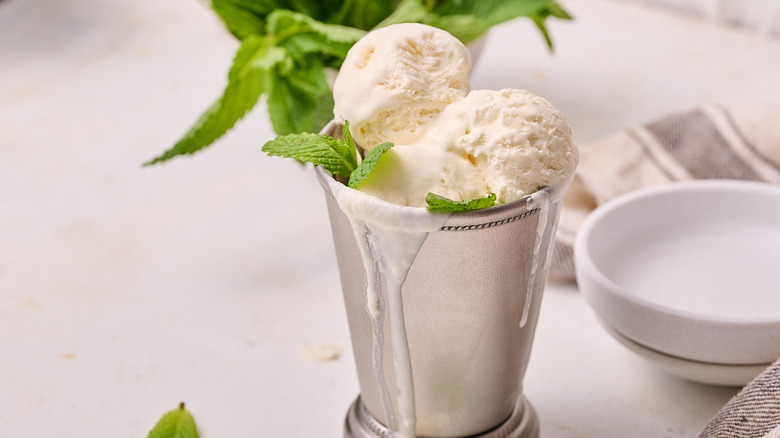 ice cream in julep cup