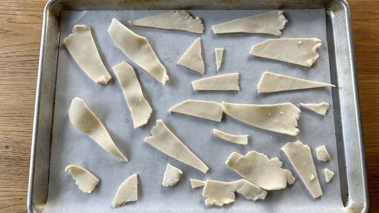 Pie dough on baking sheet