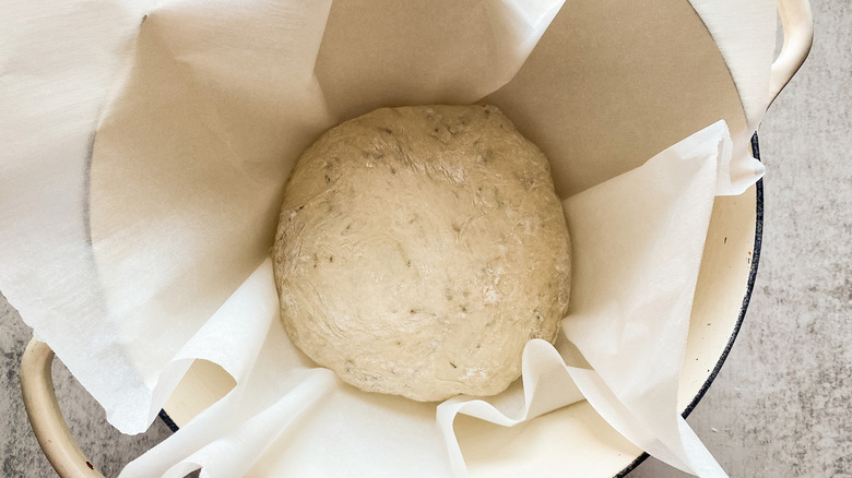 rosemary bread ready for oven