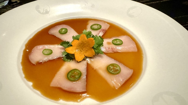 yellowtail jalapeno dish at Nobu New Orleans