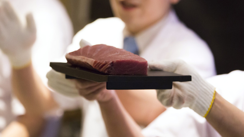 Kiyosha Kimura with a bluefin tuna