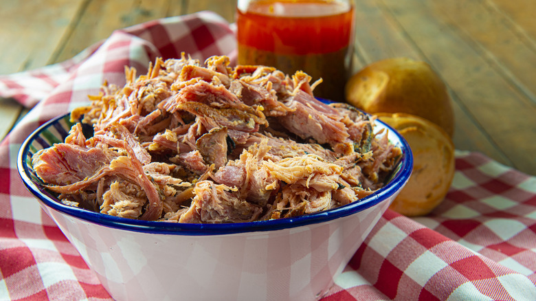 Carolina pork barbecue shredded