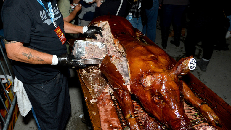 barbecue whole hog pork