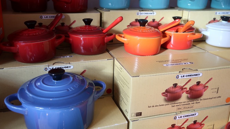 assortment of Le Creuset products