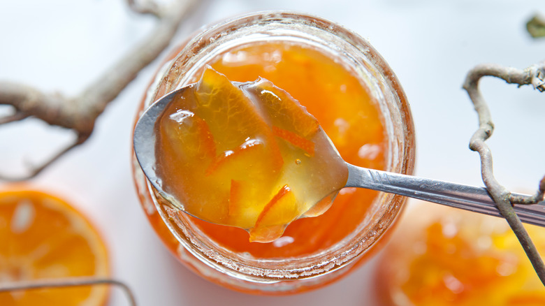 orange marmalade jar