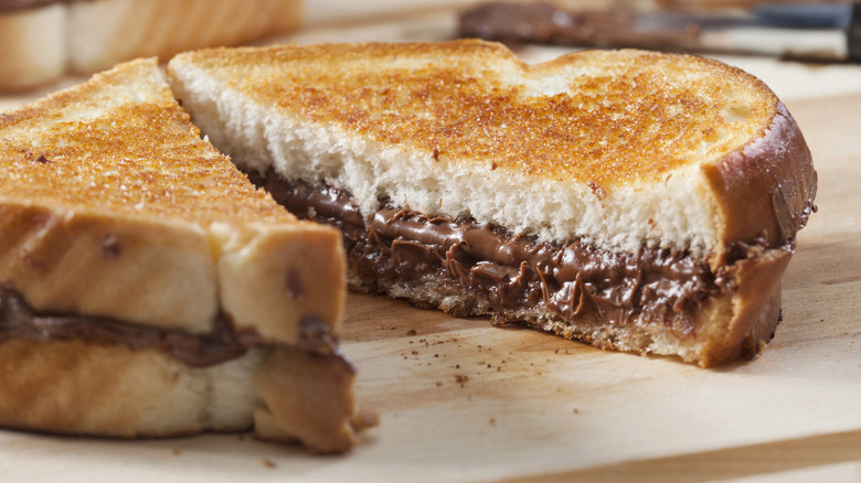 Nutella grilled cheese sandwich