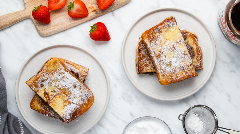 plate of Nutella French toast