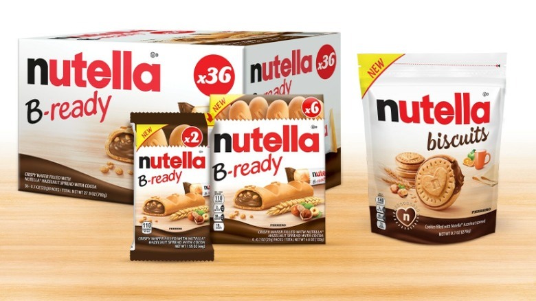 Nutella B-Ready and Nutella Biscuits packaging