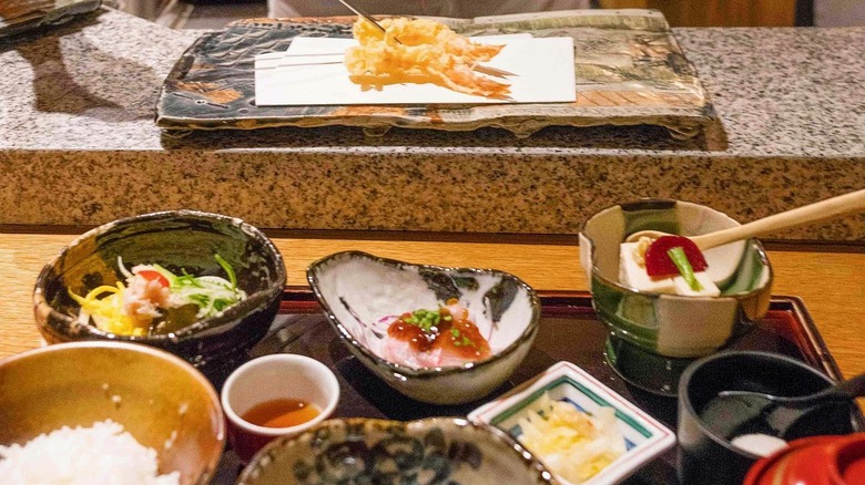 counter seating at tempura matsui