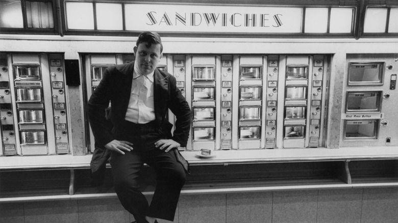 a man at the automat