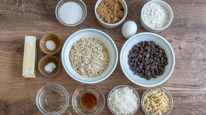 baking ingredients including chocolate chips