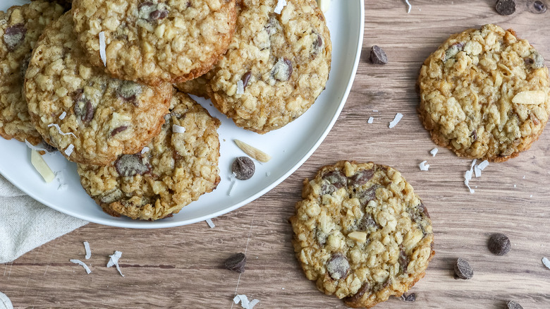 oatmeal cookies on white plate