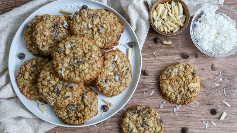 oatmeal cookies on white plate