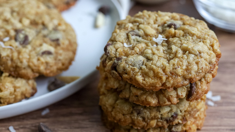 oatmeal cookies on white plate