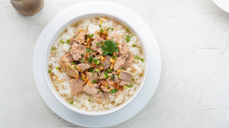 canned tuna on rice