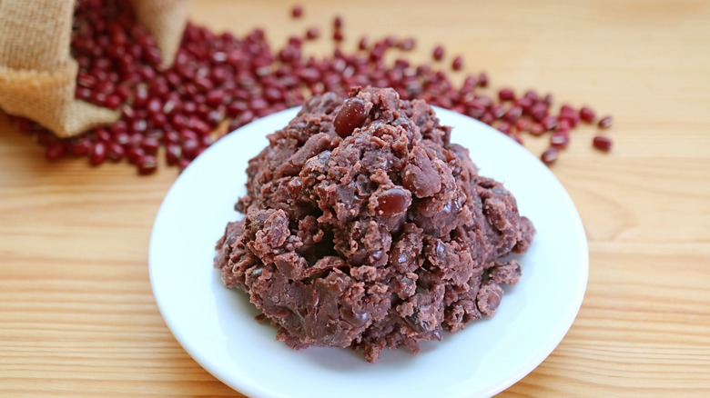 A mound of red bean paste