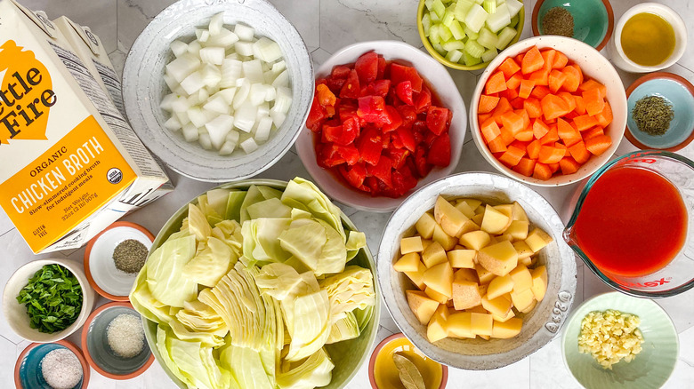 ingredients for cabbage soup