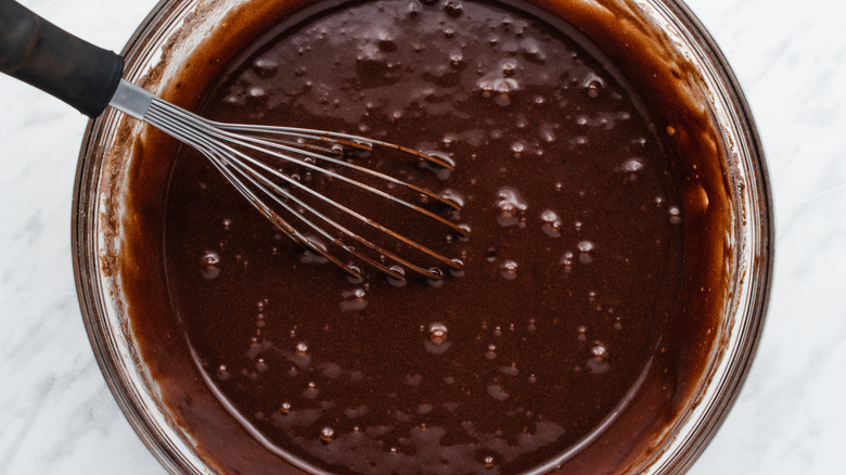 cake mix in a bowl 