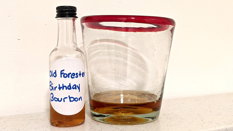 Old Forester Birthday sample glass