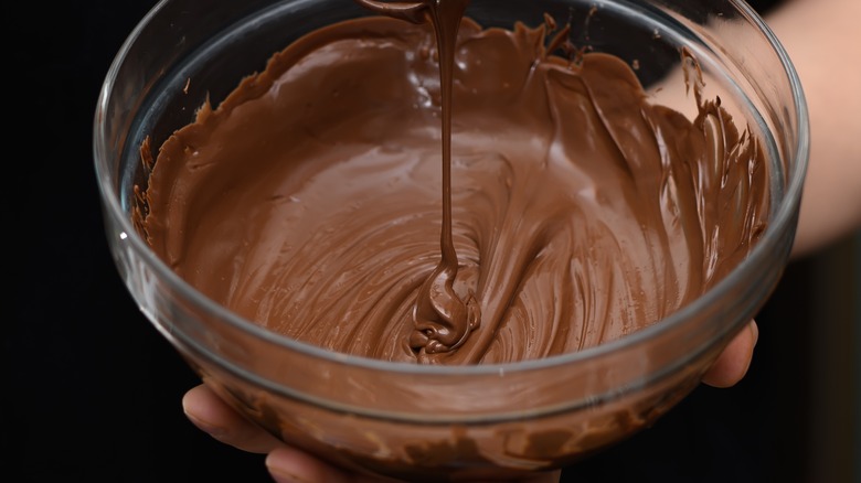 bowl of chocolate sauce